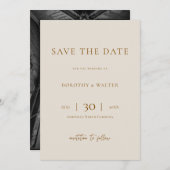 Modern Minimalist Photo Wedding Save the Date (Voorkant / Achterkant)