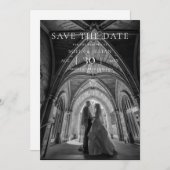 Modern Minimalist Photo Wedding Save the Date (Voorkant / Achterkant)