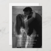 Modern Minimalist Photo Wedding Save the Date (Voorkant / Achterkant)
