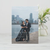 Modern Minimalist Photo Wedding Save the Date (Staand voorkant)