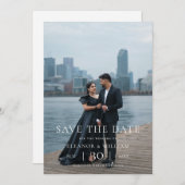 Modern Minimalist Photo Wedding Save the Date (Voorkant / Achterkant)