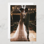 Modern Minimalist Photo Wedding Save the Date (Voorkant / Achterkant)