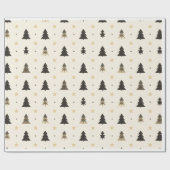 modern Minimalist PINE TREE black and soft pink  Cadeaupapier (Vlak)