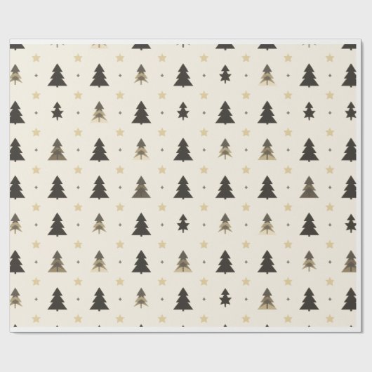 modern Minimalist PINE TREE black and soft pink  Cadeaupapier (Vlak)