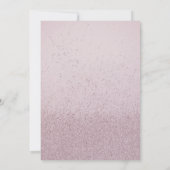 Modern Minimalist Pink and Gold Wedding Invitation Kaart (Achterkant)