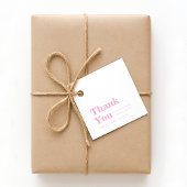 Modern Minimalist Pink Birthday  Bedankjes Labels