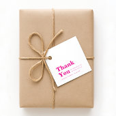 Modern Minimalist Pink Birthday  Bedankjes Labels