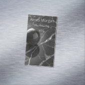 Modern Minimalist Pink-Purple Border Template Magnetisch Visitekaartje (Voorbeeld)