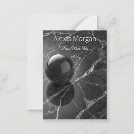 Modern Minimalist Pink-Purple Border Template Notitiekaartje