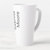 Modern Minimalist Plain Professional Naam toevoege Latte Mok (Rechterhoek)
