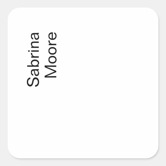 Modern Minimalist Plain Professional Naam toevoege Vierkante Sticker (Voorkant)