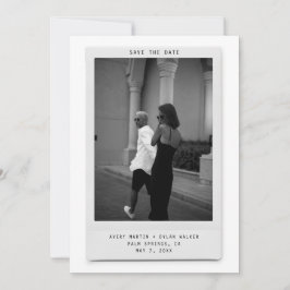 Modern Minimalist Polaroid Photo Save the Date