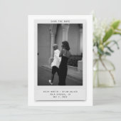 Modern Minimalist Polaroid Photo Save the Date (Staand voorkant)