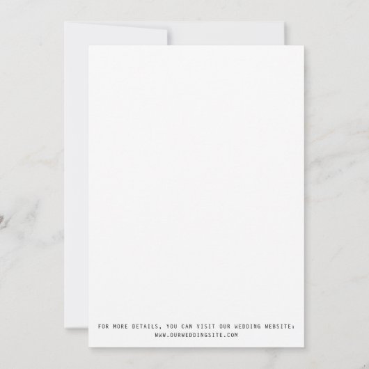 Modern Minimalist Polaroid Photo Save the Date (Achterkant)