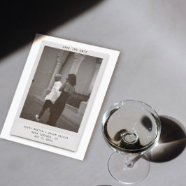 Modern Minimalist Polaroid Photo Save the Date