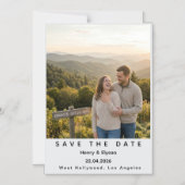 Modern Minimalist Polaroid Wedding Save the Date Magnetische Uitnodiging (Voorkant)