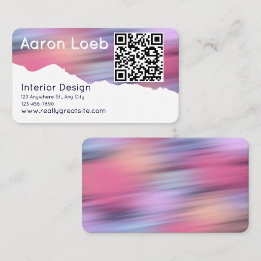 Modern Minimalist Professional Business Card Visitekaartje (Voorkant / Achterkant)