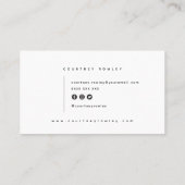 Modern minimalist professional business card visitekaartje (Achterkant)