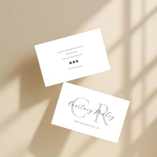 Modern minimalist professional business card visitekaartje