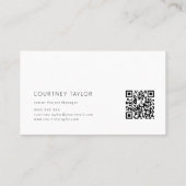 Modern minimalist professional business card visitekaartje (Achterkant)