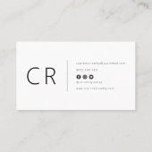 Modern minimalist professional business card visitekaartje (Achterkant)