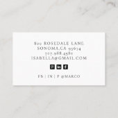 Modern Minimalist Professional Business Photo Visitekaartje (Achterkant)