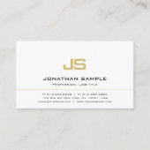 Modern Minimalist Professional Elegant Monogram Visitekaartje (Voorkant)