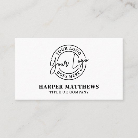 Modern Minimalist Professional Logo QR Code Visitekaartje (Voorkant)