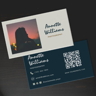 Modern Minimalist Professional Photographer  Visitekaartje