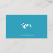 Modern Minimalist Professional White Teal Fish  Visitekaartje (Achterkant)