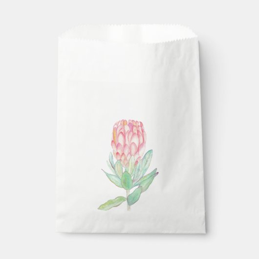 Modern Minimalist Protea Botanical Wedding Bedankzakje (Voorkant)
