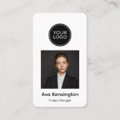 Modern Minimalist QR Code Business Card Custom Visitekaartje (Voorkant)
