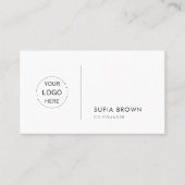 Modern Minimalist QR Code Logo Visitekaartje (Voorkant)