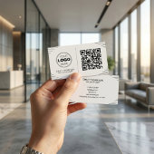 Modern Minimalist QR Code | Luxury Art Deco Visitekaartje