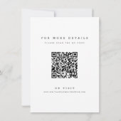 Modern Minimalist QR Code Photo Budget Wedding Save The Date (Achterkant)