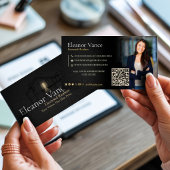 Modern Minimalist Qr Code Social Media Relator Visitekaartje