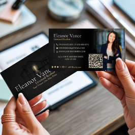 Modern Minimalist Qr Code Social Media Relator Visitekaartje