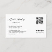 Modern Minimalist QR Code Terracotta Visitekaartje (Achterkant)