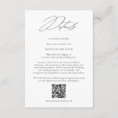 Modern Minimalist QR Code Wedding Details Informatiekaartje (Voorkant)