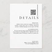 Modern Minimalist QR Code Wedding Details Informatiekaartje (Voorkant)