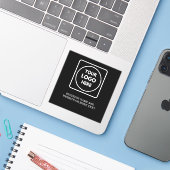 Modern Minimalist QR Logo Business Promo label (Laptop met iPhone)