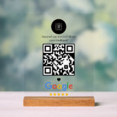 Modern Minimalist QR Review Display feedback (Neutraal)
