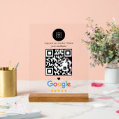 Modern Minimalist QR Review Display feedback (Huwelijk)