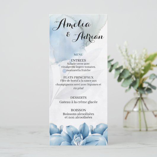 Modern Minimalist Reception Dinner Menu (Staand voorkant)