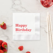 Modern Minimalist Red Birthday Servet (Insitu)