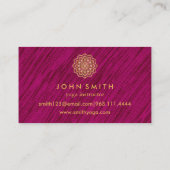 Modern Minimalist Red Gold Lotus Yoga Instructor B Visitekaartje (Achterkant)