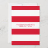 Modern minimalist Red net getrouwd met foto's huwe Aankondiging (Achterkant)