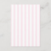 Modern Minimalist Red Pink Stripes Wedding Details Informatiekaartje (Achterkant)