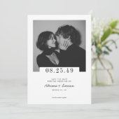 Modern Minimalist Romantic Editorial Photo Wedding Save The Date (Staand voorkant)