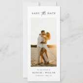 Modern Minimalist Romantic Photo Wedding Bookmark Save The Date (Voorkant)